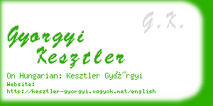 gyorgyi kesztler business card